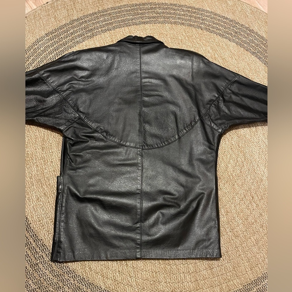 Vintage 1980s oversized Northside Fashions Genuine Leather Jacket - Picture 7 of 11